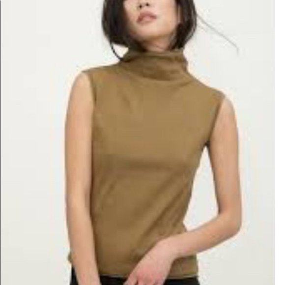 Elizabeth Suzann Tops - Elizabeth Suzann Louise Funnel Neck, Ochre, M